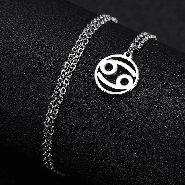 Zodiac Sign Circle Necklace