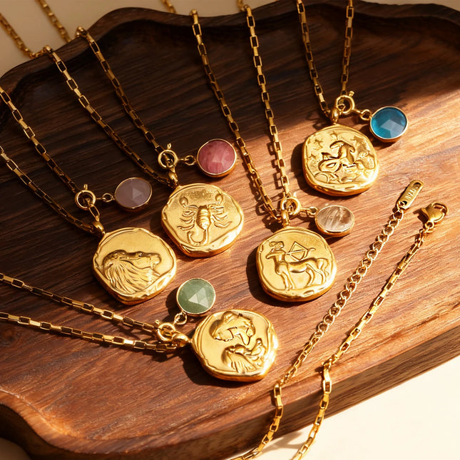 Birthstone Zodiac Necklace