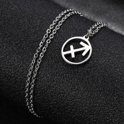 Zodiac Sign Circle Necklace