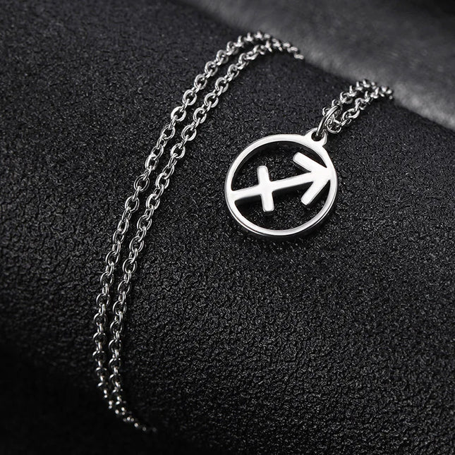 Zodiac Sign Circle Necklace