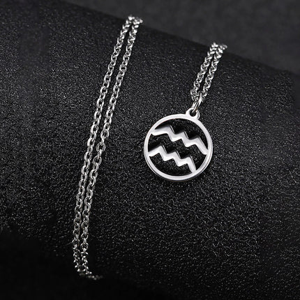 Zodiac Sign Circle Necklace