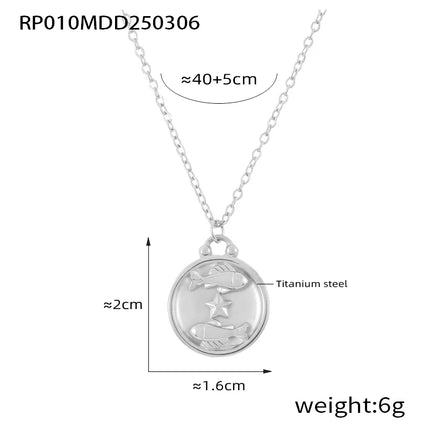 Classic Anaglyph Zodiac Sign Necklace