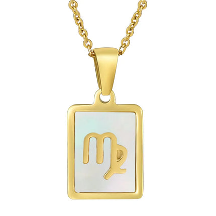 Zodiac Shell Pendant Necklace