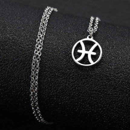 Zodiac Sign Circle Necklace