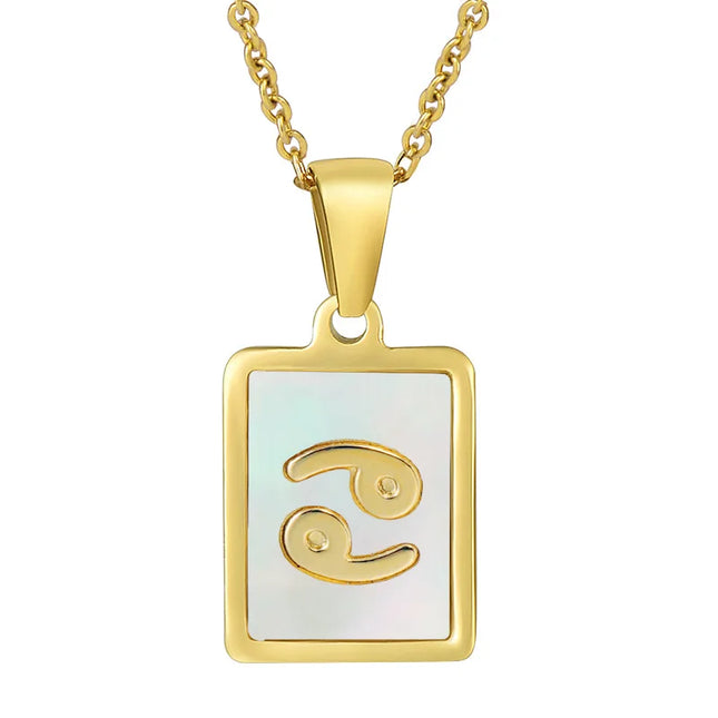 Zodiac Shell Pendant Necklace