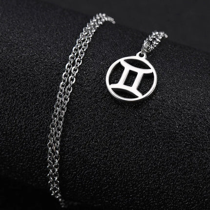 Zodiac Sign Circle Necklace