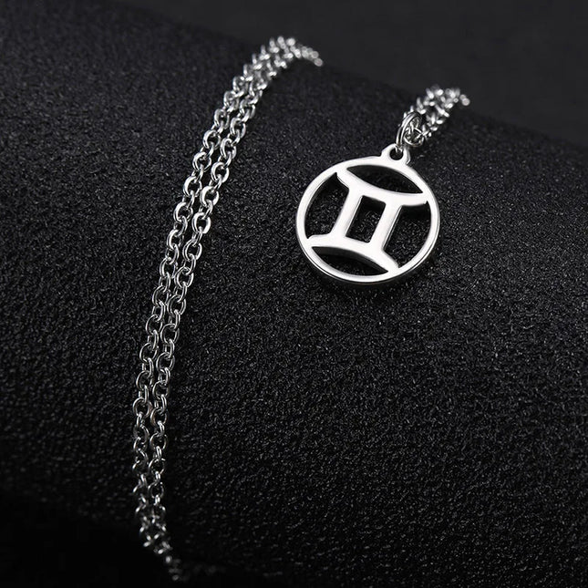 Zodiac Sign Circle Necklace