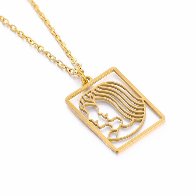 Square Pendant Zodiac Necklace
