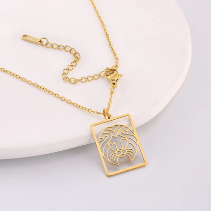 Square Pendant Zodiac Necklace