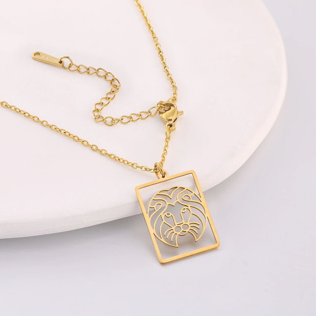 Square Pendant Zodiac Necklace