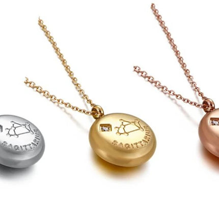 Circular Zodiac Pendant Necklace