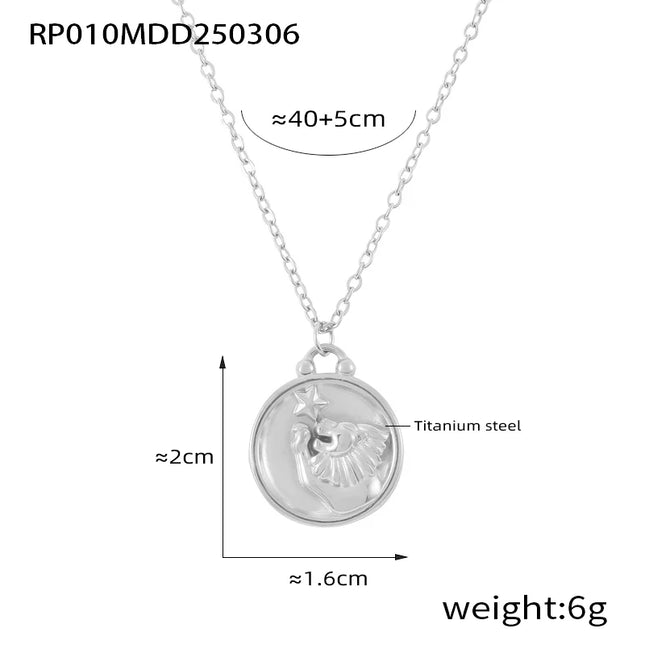 Classic Anaglyph Zodiac Sign Necklace
