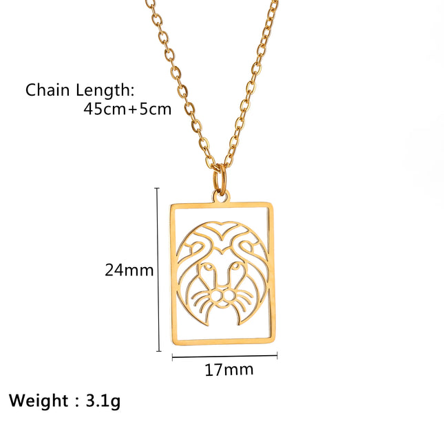 Square Pendant Zodiac Necklace