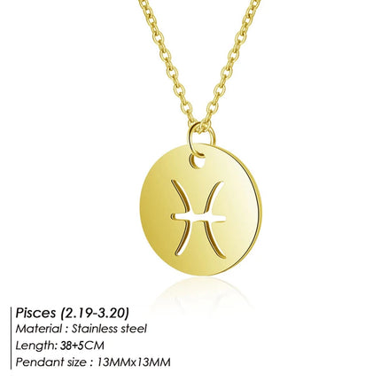 Zodiac Pendant Necklace