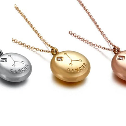 Circular Zodiac Pendant Necklace