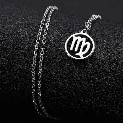 Zodiac Sign Circle Necklace